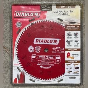 ⭐️ NEW ⭐️ Diablo 10” Saw 80 Teeth Ultra Finish Saw Blade